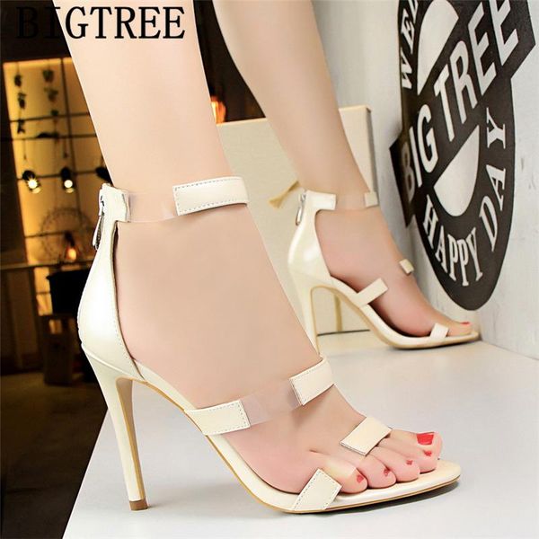 female party sandals transparent heels bigtree shoes high women summer clear extreme, Black
female party sandals transparent heels bigtree shoes high women summer clear extreme, Black