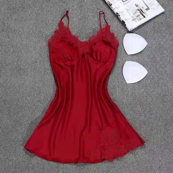 spring and summer women's sling ice fun water-soluble flower pajamas imitation silk home nightdrs, Red;black
spring and summer women's sling ice fun water-soluble flower pajamas imitation silk home nightdrs, Red;black