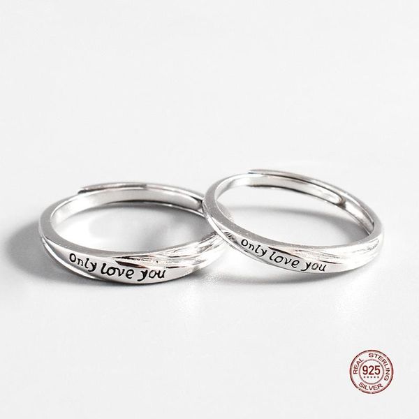 cluster rings lko 925 sterling silver romantic finger for couple lover engraved only love you engagement jewelry open adjustable, Golden;silver
cluster rings lko 925 sterling silver romantic finger for couple lover engraved only love you engagement jewelry open adjustable, Golden;silver