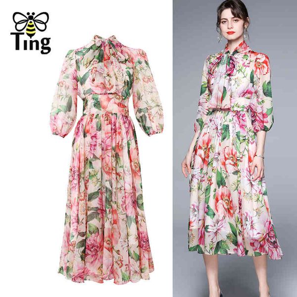 vintage elegant designer rose flower print chiffon dress women midi long bow collar party dresses vestidos elbise chic 210513, Black;gray
vintage elegant designer rose flower print chiffon dress women midi long bow collar party dresses vestidos elbise chic 210513, Black;gray