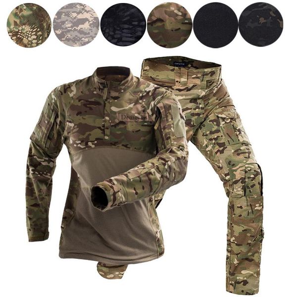 hunting sets military tactical uniform us army combat shirt + cargo pants camouflage clothing with elbow knee pads, Camo
hunting sets military tactical uniform us army combat shirt + cargo pants camouflage clothing with elbow knee pads, Camo
