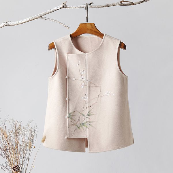 chancha fu female autumn and winter chine hand-painted national style improved hanfu wool vt coat, Black;white
chancha fu female autumn and winter chine hand-painted national style improved hanfu wool vt coat, Black;white