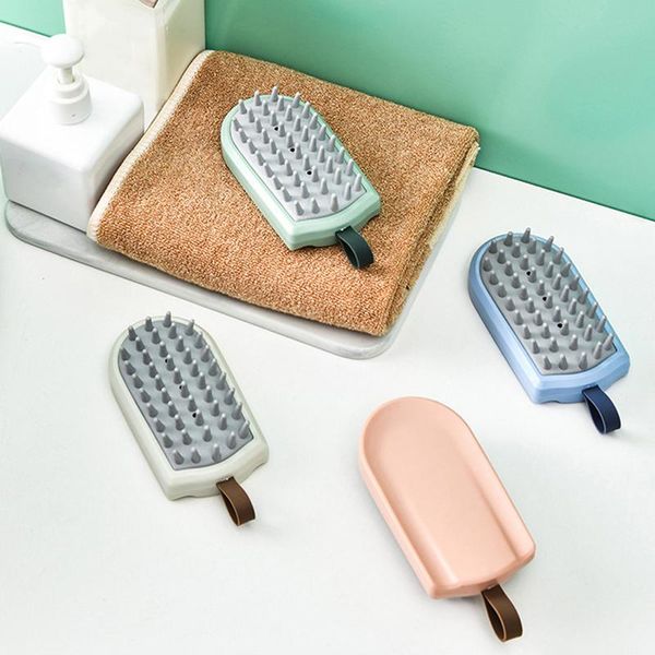 hair brushes shampoo scalp massager massage comb bath brush shower care tool, Silver