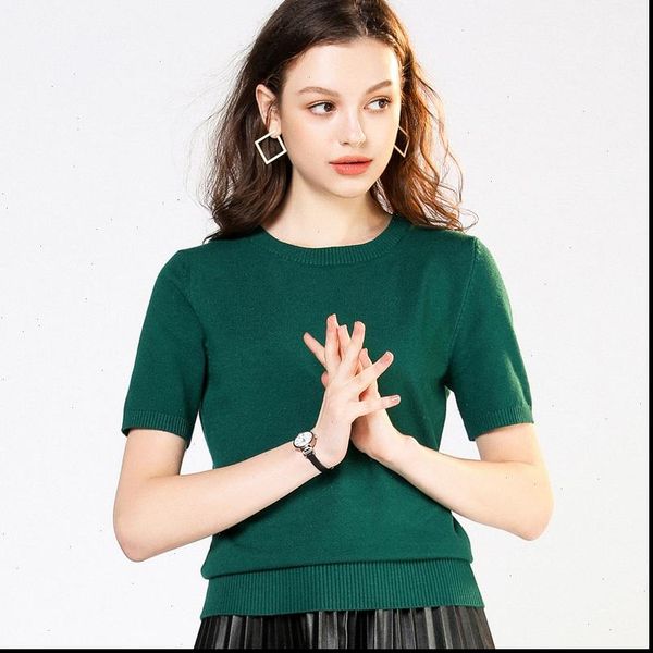 round neck short sleeved knit womens sweaters spring and summer loose shirt suit large size bottoming low collar, White;black
round neck short sleeved knit womens sweaters spring and summer loose shirt suit large size bottoming low collar, White;black