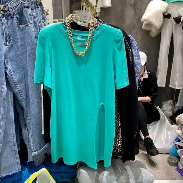 women's t-shirt fashion design solid long women t-shirts summer 2021 loose oversized casual all match female pulls tees, White
women's t-shirt fashion design solid long women t-shirts summer 2021 loose oversized casual all match female pulls tees, White
