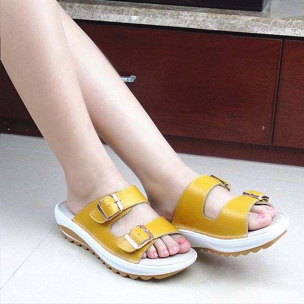 slippers women shoes genuine leather casual slides summer solid mother wedges flip flops, Black
slippers women shoes genuine leather casual slides summer solid mother wedges flip flops, Black