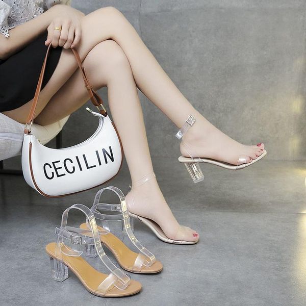 sandals 2021 ankle strap buckle design fashion female high heels slip-on transparent plus size office ladies pumps, Black
sandals 2021 ankle strap buckle design fashion female high heels slip-on transparent plus size office ladies pumps, Black