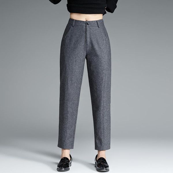 women's pants & capris acrmrac spring and autumn solid color woolen high waist slim harem ankle-length casual, Black;white
women's pants & capris acrmrac spring and autumn solid color woolen high waist slim harem ankle-length casual, Black;white