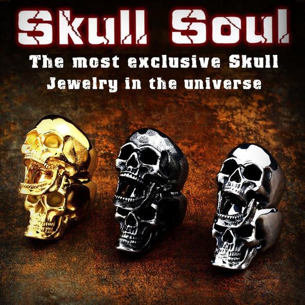 cluster rings beier 316l stainless steel design skeleton men ring wholesale gothic skull jewelry gift drop, Golden;silver
cluster rings beier 316l stainless steel design skeleton men ring wholesale gothic skull jewelry gift drop, Golden;silver