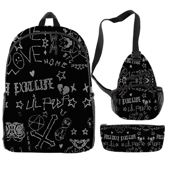 backpack trend love lil peep 3d 3 piece set women men casual outdoor streetwear kpop boys girls school bags travel kawaii
backpack trend love lil peep 3d 3 piece set women men casual outdoor streetwear kpop boys girls school bags travel kawaii