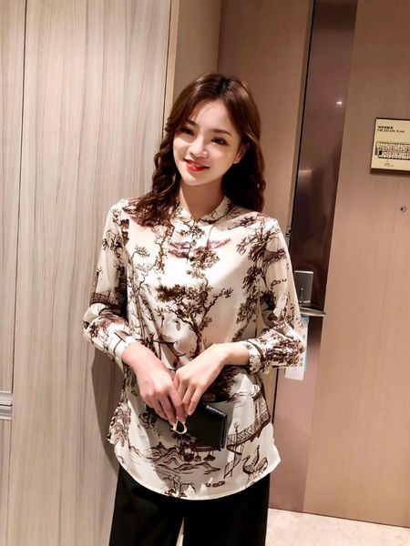 fashion women's blouses & shirts 2021 runway luxury european design party style clothing, White
fashion women's blouses & shirts 2021 runway luxury european design party style clothing, White