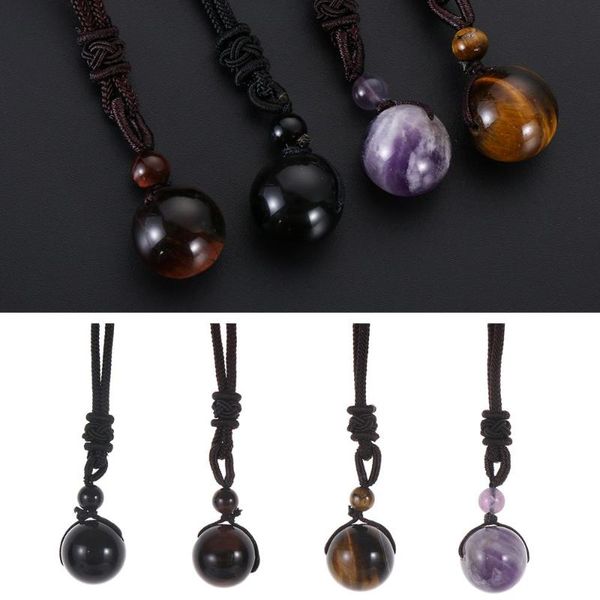 pendant necklaces black tiger eye stone obsidian round ball necklace lucky amulet jewelry crystal pendulum for women men, Silver
pendant necklaces black tiger eye stone obsidian round ball necklace lucky amulet jewelry crystal pendulum for women men, Silver