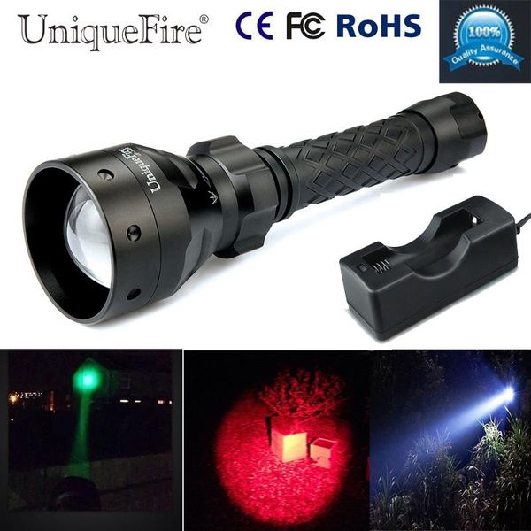 uniquefire green/red/white torch uf-1406 xpe led zoom 3 modes rechargeable torch+18650 charger flashlights torches
uniquefire green/red/white torch uf-1406 xpe led zoom 3 modes rechargeable torch+18650 charger flashlights torches