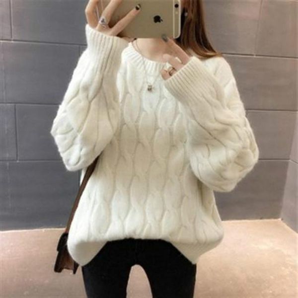 elegant 2021 autumn oversized sweater women solid loose knitted sweaters long sleeve pullover female cotton jumper o-neck n07 women's, White;black
elegant 2021 autumn oversized sweater women solid loose knitted sweaters long sleeve pullover female cotton jumper o-neck n07 women's, White;black