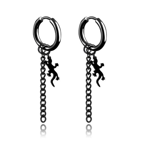 stud 1 pair 2pc titanium steel gecko shape tassel earrings for women men hip hop jewelry black silver drop, Golden;silver
stud 1 pair 2pc titanium steel gecko shape tassel earrings for women men hip hop jewelry black silver drop, Golden;silver