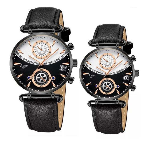 brand aishy couple watches leather strap lover's fashion simple watch gifts for men women pair wristwatches, Slivery;brown
brand aishy couple watches leather strap lover's fashion simple watch gifts for men women pair wristwatches, Slivery;brown