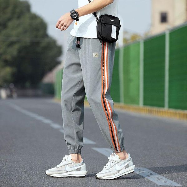 men's casual trousers korean style straight thin section breathable sports fitness nine-point book leg pants 2021 summer, Black
men's casual trousers korean style straight thin section breathable sports fitness nine-point book leg pants 2021 summer, Black