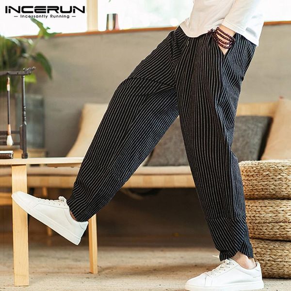casual loose drawstring trousers men vintage striped pants comfy wide leg fashion cotton pantalones streetwear 5xl men's, Black
casual loose drawstring trousers men vintage striped pants comfy wide leg fashion cotton pantalones streetwear 5xl men's, Black