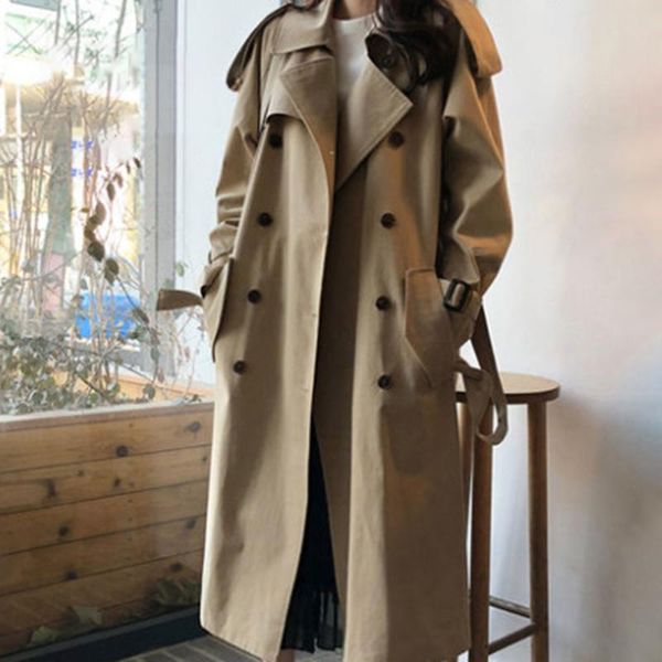 women's trench coats coat fashion women long autumn vintage belt double breasted color casual outwear office, Tan;black
women's trench coats coat fashion women long autumn vintage belt double breasted color casual outwear office, Tan;black