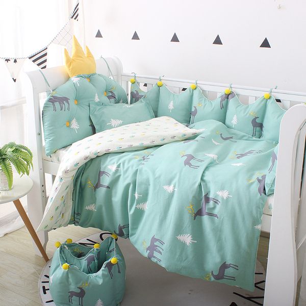 5pcs set cot bumpers in the bed baby bed reducer crib clothing cotton with filling baby bedroom decoration child room decor
5pcs set cot bumpers in the bed baby bed reducer crib clothing cotton with filling baby bedroom decoration child room decor