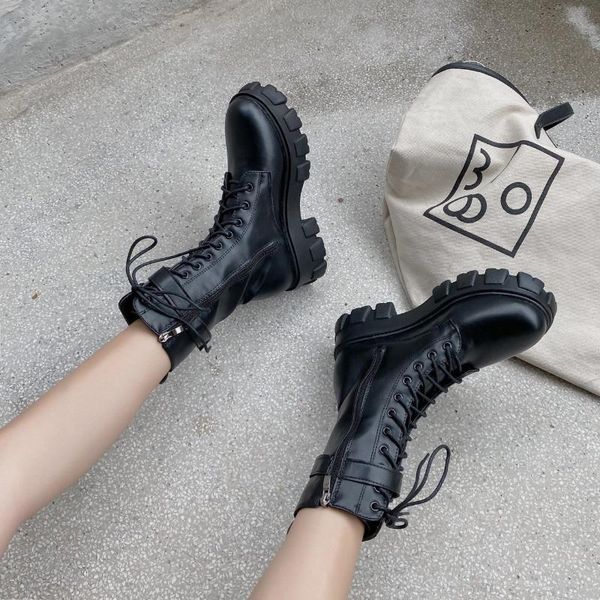 boots autumn women fashion black leather platform gothic punk combat mid-calf for botas de mujer 2021
boots autumn women fashion black leather platform gothic punk combat mid-calf for botas de mujer 2021