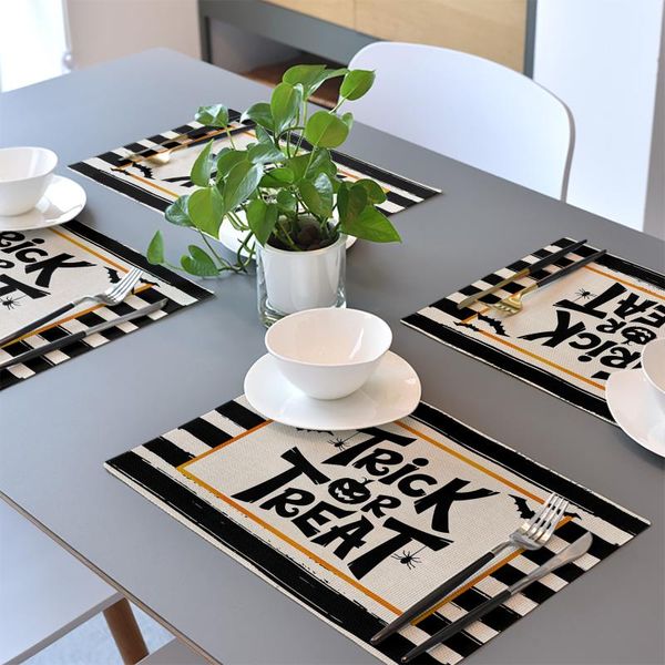 mats & pads 4pcs halloween diy table cotton linen decorative for desk coasters anti-slip placemat western dining cloth
mats & pads 4pcs halloween diy table cotton linen decorative for desk coasters anti-slip placemat western dining cloth