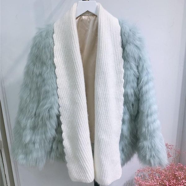 women's fur & faux luxury genuine coat cardigan real jacket winter thick warm, Black
women's fur & faux luxury genuine coat cardigan real jacket winter thick warm, Black
