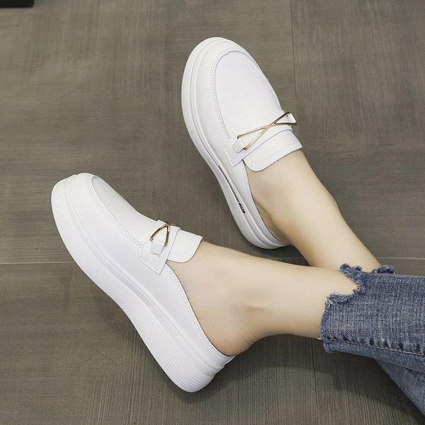 slippers summer shoes for women net red baotou half drag small white high heel less lazy, Black
slippers summer shoes for women net red baotou half drag small white high heel less lazy, Black