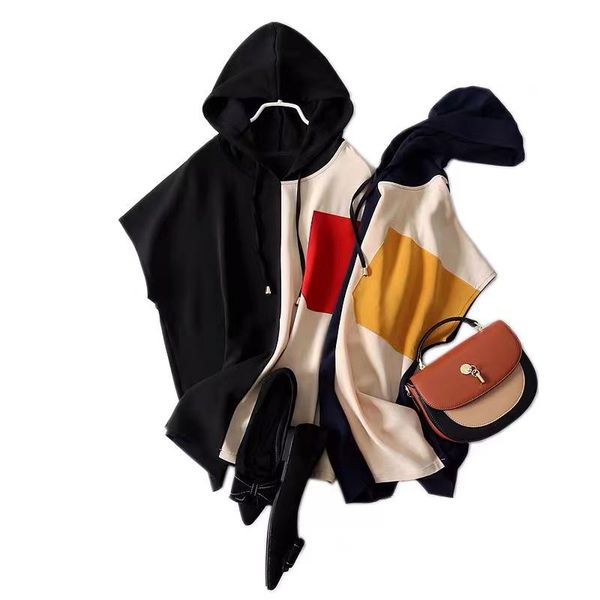 women's t-shirt 2021 casual style color matching hooded patch short-sleeved thin plus size raglan sleeve top, White
women's t-shirt 2021 casual style color matching hooded patch short-sleeved thin plus size raglan sleeve top, White