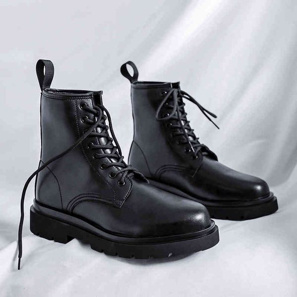 dress shoes classic waterproof male boots, genuine soft leather high-barrel shoes, biker military boots np43, Black
dress shoes classic waterproof male boots, genuine soft leather high-barrel shoes, biker military boots np43, Black