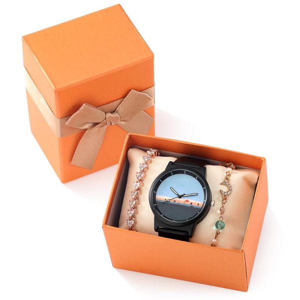 wristwatches creative women's leather watch cute quartz black strap set exquisite ladies bracelets christmas gift suit for girlfriend, Slivery;brown
wristwatches creative women's leather watch cute quartz black strap set exquisite ladies bracelets christmas gift suit for girlfriend, Slivery;brown