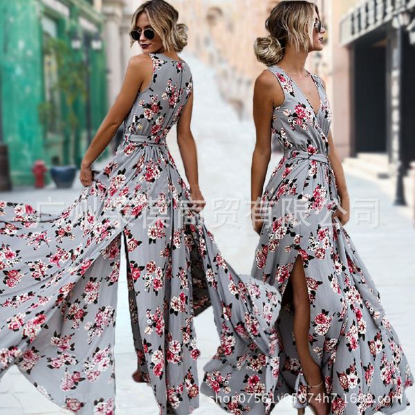 dresses bohemian long skirt v-neck sleeveless lace up flower swing beach dress, Black;gray
dresses bohemian long skirt v-neck sleeveless lace up flower swing beach dress, Black;gray
