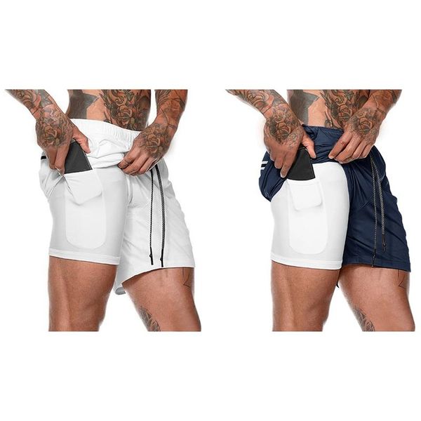 running shorts 2 pcs men's double layer mesh fitness gym quick-drying pants cycling white & blue, Black;blue
running shorts 2 pcs men's double layer mesh fitness gym quick-drying pants cycling white & blue, Black;blue