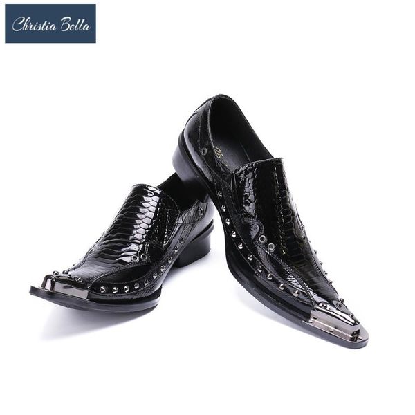 dress shoes christia bella business style rivets men fashion man leather social sapato male oxfords flats wedding, Black
dress shoes christia bella business style rivets men fashion man leather social sapato male oxfords flats wedding, Black