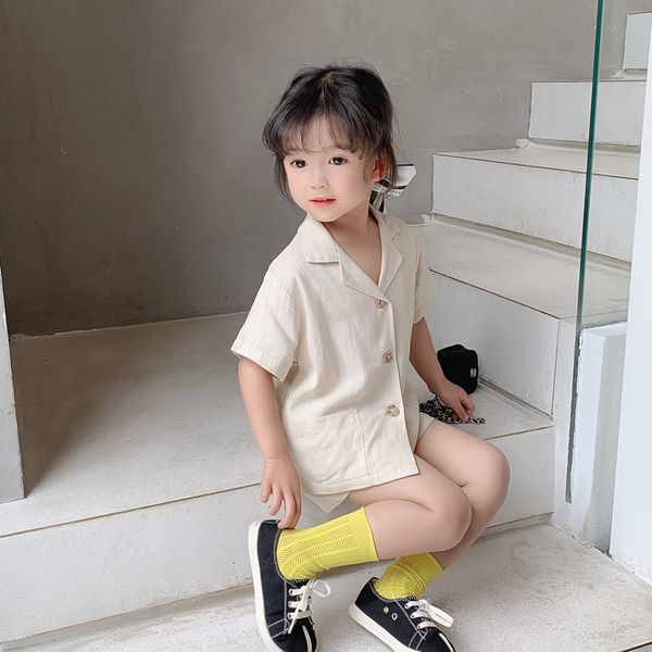 summer thin cotton solid color clothes set short sleeve single-breasted tee and shorts boys girls 2 pcs sets 210508, White
summer thin cotton solid color clothes set short sleeve single-breasted tee and shorts boys girls 2 pcs sets 210508, White