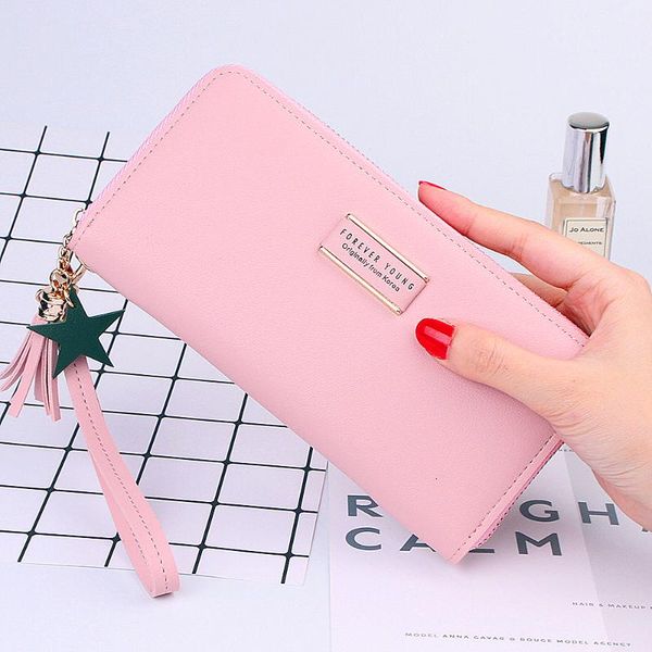 wallets women's purse in hand 2021 female star korean tassel zipper multi-functional long large capacity wallet, Red;black
wallets women's purse in hand 2021 female star korean tassel zipper multi-functional long large capacity wallet, Red;black