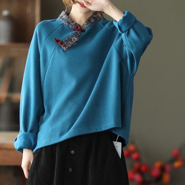 women's hoodies & sweatshirts autumn winter women thicker fleece retro stand loose casual all-match, Black
women's hoodies & sweatshirts autumn winter women thicker fleece retro stand loose casual all-match, Black