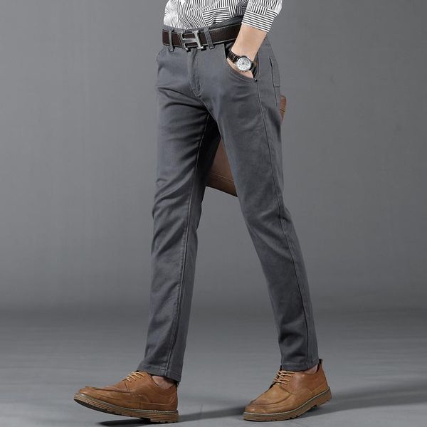 trendy men's business straight leg casual pants elastic solid color slim spring outing work office suit long bottoms, Black
trendy men's business straight leg casual pants elastic solid color slim spring outing work office suit long bottoms, Black