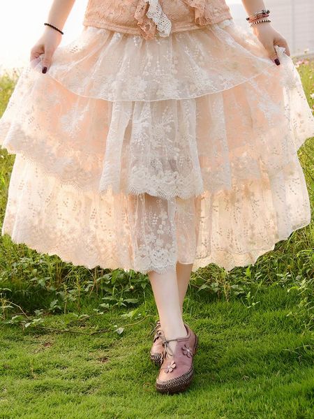 japan style mori girl multi-layer lace mosaic cake skirt japanese lolita overskirt elastic waist fairy princess women skirts, Black
japan style mori girl multi-layer lace mosaic cake skirt japanese lolita overskirt elastic waist fairy princess women skirts, Black