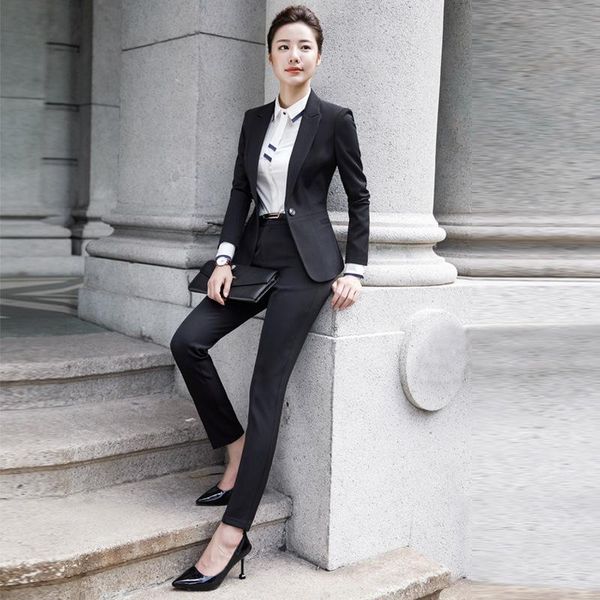 professional women's suits autumn winter fashion simple temperament wild high-end women two-piece pant plus size 2021 two piece pants, White
professional women's suits autumn winter fashion simple temperament wild high-end women two-piece pant plus size 2021 two piece pants, White