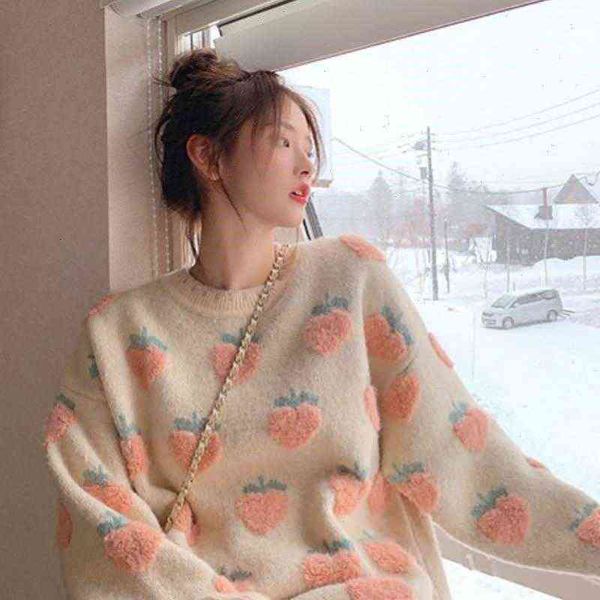 cute strawberry knitted sweater women sweaters autumn winter long sleeve casual pullover sale korean jumper female, White;black
cute strawberry knitted sweater women sweaters autumn winter long sleeve casual pullover sale korean jumper female, White;black