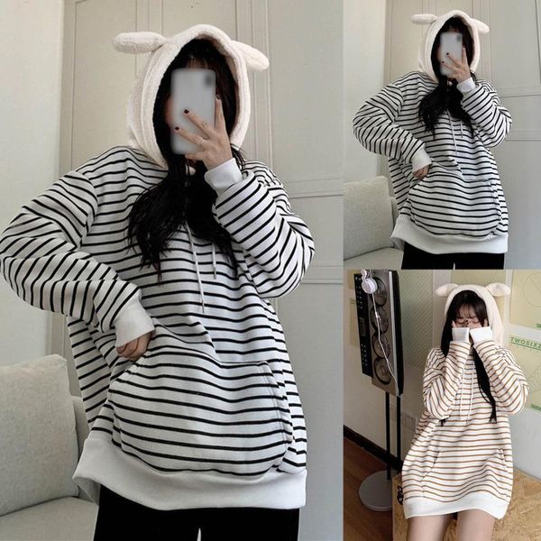 women's hoodies & sweatshirts ladies striped sweatshirt hooded pullovers with ear 2021 autumn winter loose plus fleece long sleeve for, Black
women's hoodies & sweatshirts ladies striped sweatshirt hooded pullovers with ear 2021 autumn winter loose plus fleece long sleeve for, Black