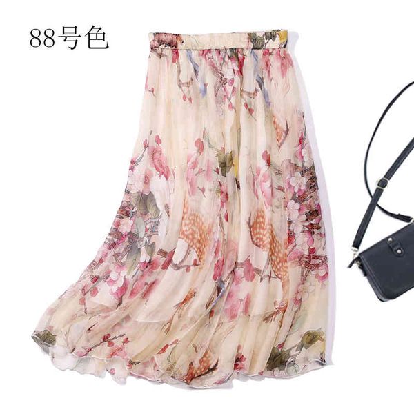 dresses women's 100% silk knee-length two-layer pleated half long skirt summer beach jn109-1, White
dresses women's 100% silk knee-length two-layer pleated half long skirt summer beach jn109-1, White