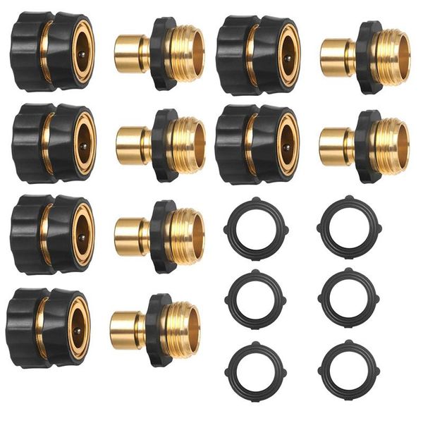 3/4 inch garden hose fitting quick connector male and female value pack - no-leaks water hoses connect release watering equipments
3/4 inch garden hose fitting quick connector male and female value pack - no-leaks water hoses connect release watering equipments