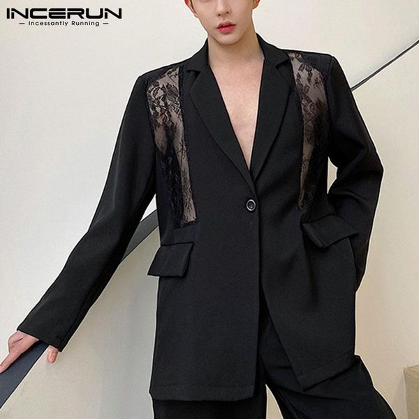 men's suits & blazers 2021 stylish korean style hollow lace blazer fashion casual streetwear social jackets incerun, White;black
men's suits & blazers 2021 stylish korean style hollow lace blazer fashion casual streetwear social jackets incerun, White;black