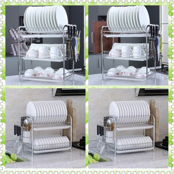 hooks & rails 3 layers white stainless steel dish rack sink bowl shelf nonslip cutlery holder kitchen drying organizer
hooks & rails 3 layers white stainless steel dish rack sink bowl shelf nonslip cutlery holder kitchen drying organizer