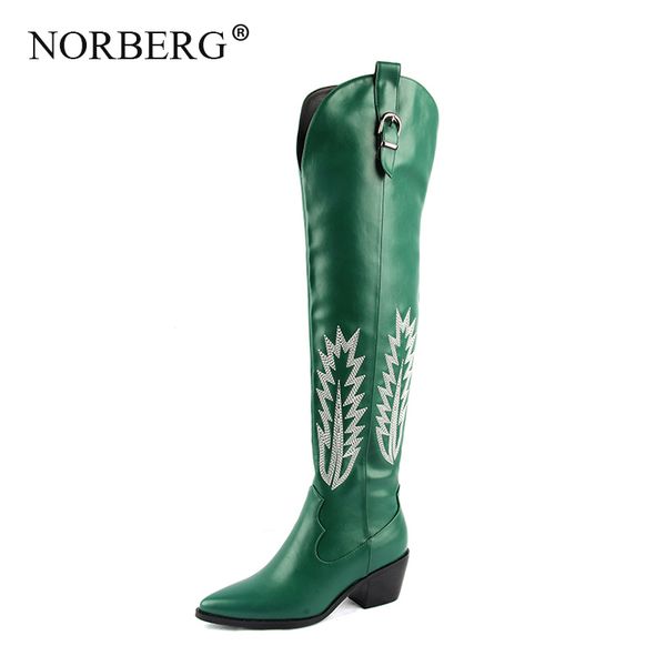 norberg classic western cowboy woman boots pointed embroidered toe square heel metal buckle with side short metal fashion shoes 210507, Black
norberg classic western cowboy woman boots pointed embroidered toe square heel metal buckle with side short metal fashion shoes 210507, Black