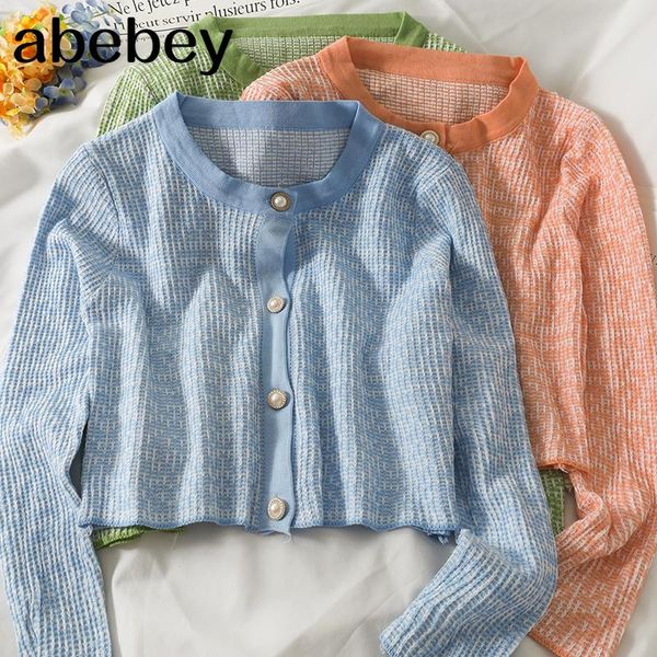 women's knits & tees korean o-neck long sleeve knitted cardigan pearl single breasted high waist short solid sweater 2021 spring autumn, White
women's knits & tees korean o-neck long sleeve knitted cardigan pearl single breasted high waist short solid sweater 2021 spring autumn, White