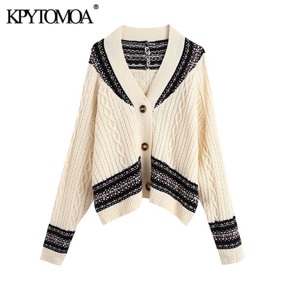 women fashion oversized jacquard cable-knit sweater v neck long sleeve female pullovers chic 210420, White;black
women fashion oversized jacquard cable-knit sweater v neck long sleeve female pullovers chic 210420, White;black