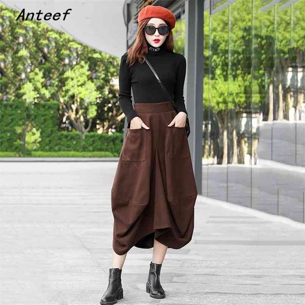 woolen plus size vintage irregular high waist clothes autumn winter casual loose long skirts womens skirt women streetwear 210517, Black
woolen plus size vintage irregular high waist clothes autumn winter casual loose long skirts womens skirt women streetwear 210517, Black